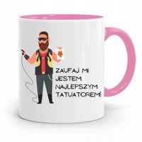 Dla Tatuażystki Tatuażysty Kubek Różowy Na Prezent Z Nadrukiem Ze Zdjęciem