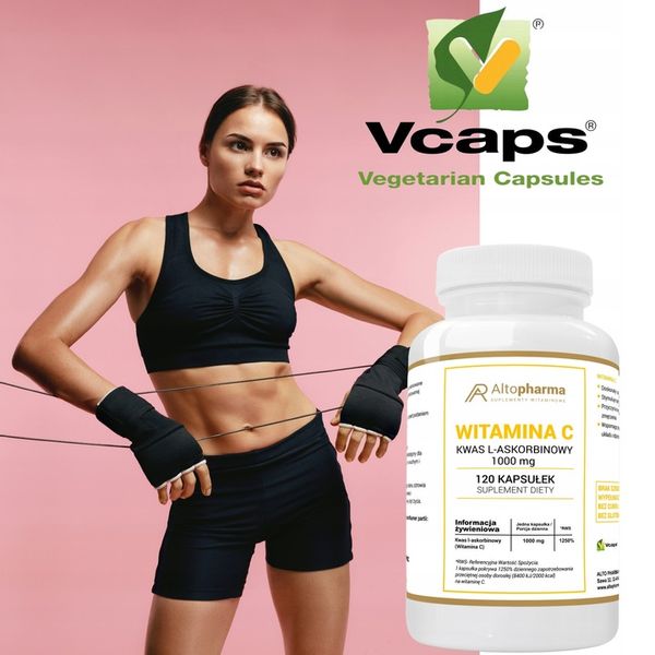 WITAMINA C 1000mg KWAS L-ASKORBINOWY WEGE 120 kaps zdjęcie 3