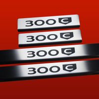 Listwa progowa CHRYSLER 300C MK1 300 C Stal nierdzewna 304 mat z czarnymi l