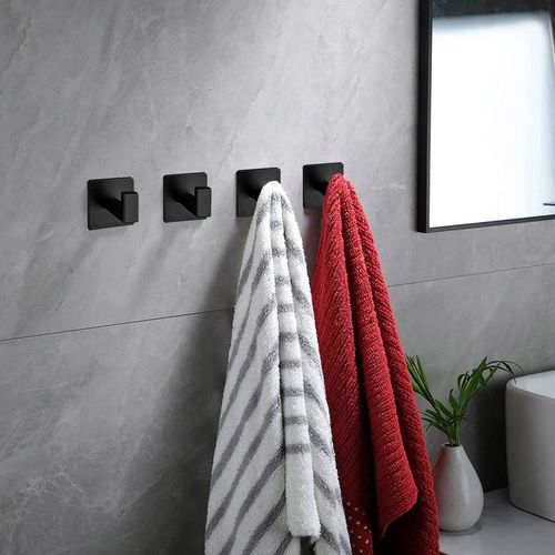 2x WIESZAK ŁAZIENKOWY KUCHENNY NA RĘCZNIKI CZARNY LOFT PRZYKLEJANY NA KLEJ na Arena.pl