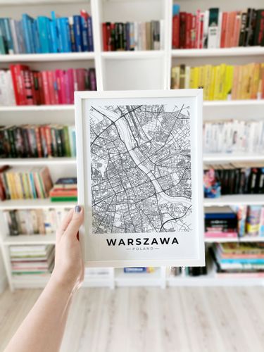 Plakat plan miasta mapa Warszawa 40x50 cm na Arena.pl