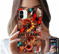 ETUI DO XIAOMI REDMI A1 - SHE IS RARE, SŁONECZNIKI, KWIATY, MOTYLE
