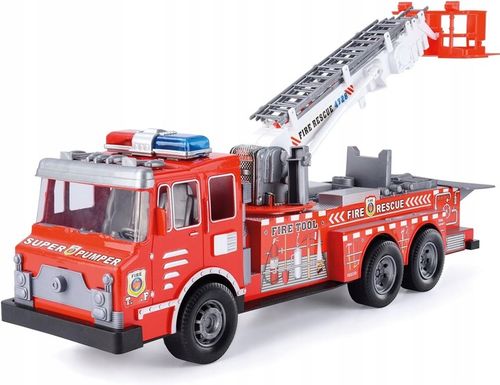 DUŻY Zestaw STRAŻ POŻARNA WÓZ STRAŻACKI STRAŻACY KASK QUAD AKCESORIA BOX na Arena.pl