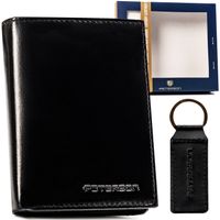 zestaw prezentowy: skórzany portfel męski i brelok - peterson