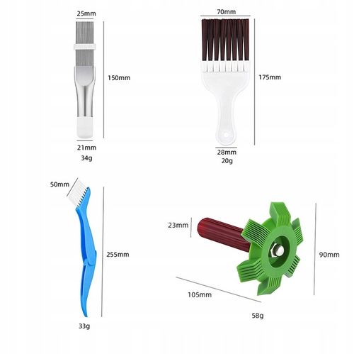 4szt ZESTAW SZCZOTEK GRZEBIENI DO CZYSZCZENIA KLIMATYZACJI SAMOCHODU na Arena.pl