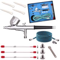 aerograf zestaw dysze 0,2 0,3 0,5 wężyk redukcja mini pistolet lakierniczy