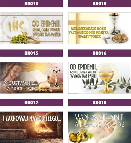 BANER RELIGIJNY dekoracja OŁTARZA gotowy 2x1m PROCESJA na Arena.pl