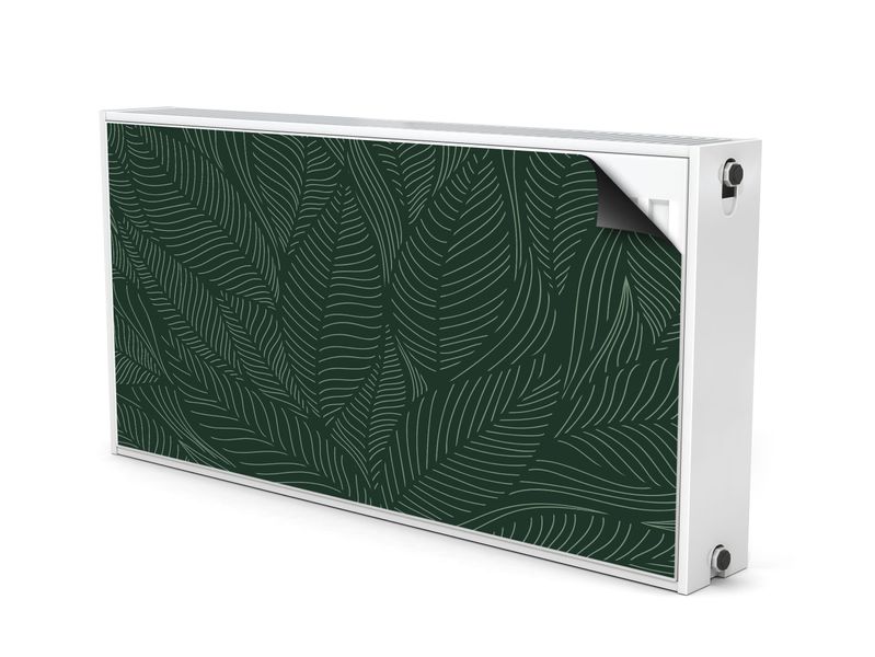 Mata MAGNETYCZNA Grzejnika Rośliny Liście Line-art 100cm x 60cm zdjęcie 2