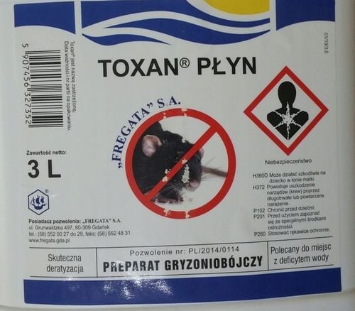 Toxan płyn 3L trutka myszy szczury gryzonie na Arena.pl
