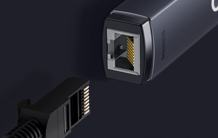 BASEUS ADAPTER PRZEJŚCIÓWKA SIECIOWA INTERNETOWA USB-C DO RJ45 1000Mbps zdjęcie 2