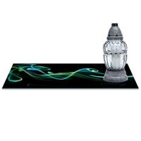 SZKLANA PODSTAWKA POD ZNICZE z dedykacją 60x20cm Wstęga 67c