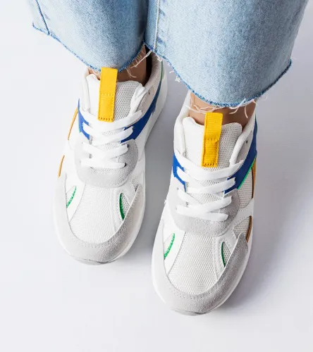 Białe sneakersy z łączonych materiałów Riel 40 na Arena.pl