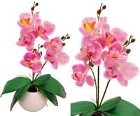 SZTUCZNY STORCZYK W DONICZCE RÓŻOWY ROŚLINA DONICZKOWA SZTUCZNA ORCHIDEA