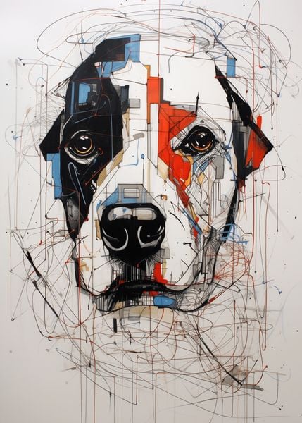 Plakat 25x35cm Przyrysowany Psiak zdjęcie 1