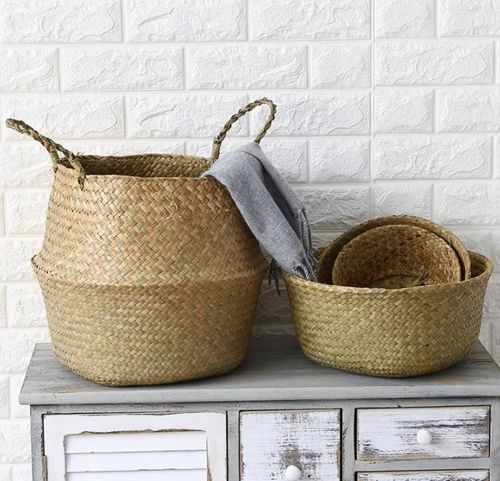 DUŻY KOSZ Z TRAWY MORSKIEJ PLECIONY WIKLINOWY OSŁONKA NA DONICĘ DO na Arena.pl