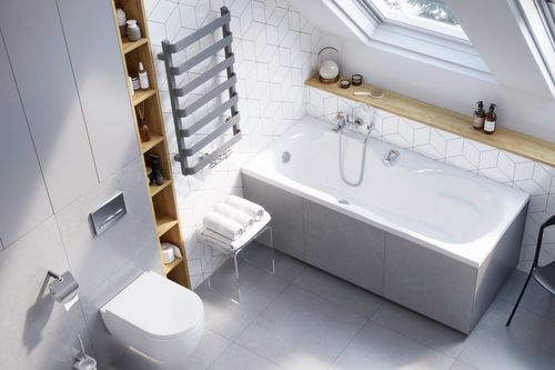 Meteor grzejnik łazienkowy 85x50 cm, szary metalik na Arena.pl