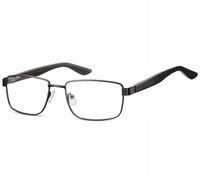Okulary Oprawki KOREKCYJNE zerówki Optyczne SUNOPTIC Czarne METAL+POLIWĘGLA