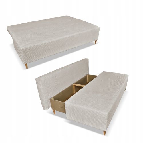 Kanapa sofa KIMO funkcja spania pojemnik Twisster beż sztruks na Arena.pl