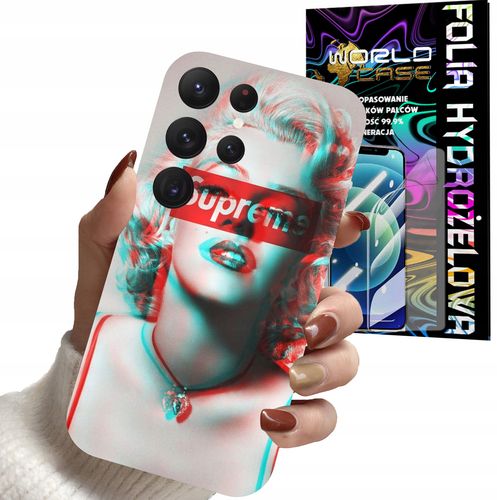 ETUI DO SAMSUNG S22 ULTRA - Monroe MODNE KOBIECE WZORY + FOLIA na Arena.pl