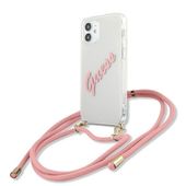 Guess GUHCP12SCRTVSPI iPhone 12 mini 5,4" różowy/pink hardcase Script