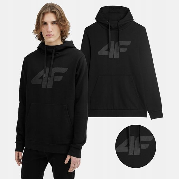 4F BLUZA MĘSKA DRESOWA SPORTOWA Z KAPTUREM BASIC zdjęcie 1