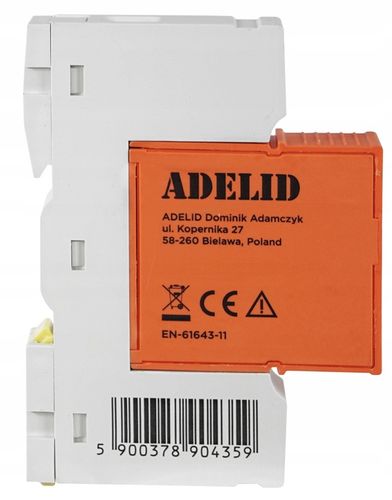 OGRANICZNIK OCHRONNIK PRZEPIĘĆ PRZEPIĘCIOWY 1-FAZ B+C T1 T2 1P 6kA AC na Arena.pl