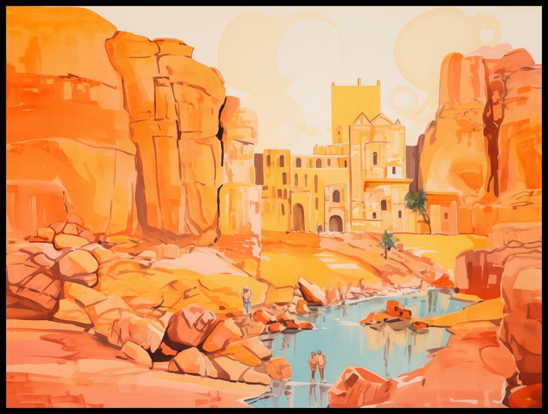 Plakat 100x75cm Ruiny pod Słońcem zdjęcie 2