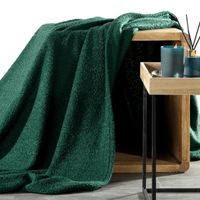 Miękki koc barankowy BUKLA 170X210 ciemny zielony