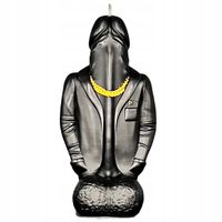 CZARNA RYTUALNA ŚWIECA W KSZTAŁCIE PENISA W GARNITURZE Z WOSKU PSZCZELEGO