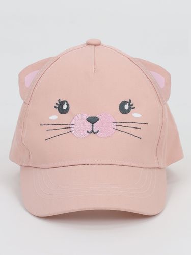 Czapka z daszkiem bejsbolówka dziewczęca kotek różowa 42-46 YOCLUB na Arena.pl