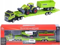 CIĘŻARÓWKA TIR LAWETA + TRAKTOR KOMBAJN METAL 4499