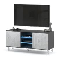 Szafka Rtv Stojąca Nowoczesna 165cm Bandle Pod Telewizor Pojemna Szara Mat