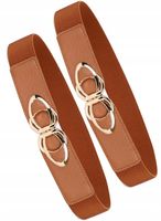 Elastyczny Modny Pasek Do Sukienki Damski Złoty