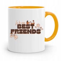 Kubek Żółty Dla Przyjaciela Najlepsi Przyjaciele Z Nadrukiem Ze Zdjęciem