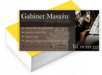 Wizytówki firmowe reklamowe 200szt GABINET MASAŻU gotowe projekty w cenie