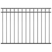 Panel ogrodzeniowy, stalowy, 1,7 x 1,2 m, czarny