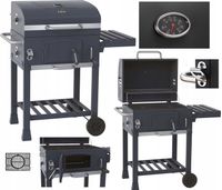 Grill Premium ogrodowy ruszt żeliwny 57 x 41,5 pokrywa popielnik termometr