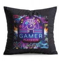 PODUSZKA CZARNA PREZENT - GAMER GAMEPAD GAMBLING GRY