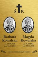 TABLICZKA NAGROBNA NAGROBKOWA ze zdjęciem ALUMINIOWA DIBOND UV 40x30