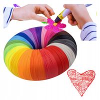 WKŁAD DO DŁUGOPISU 3D FILAMENT 100m PLA | 20 KOLORÓW | BEZPIECZNY FILAMENT