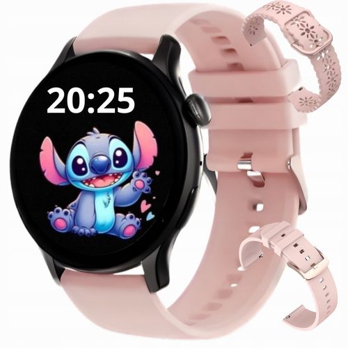 SMARTWATCH DLA DZIEWCZYNKI ZEGAREK ELEKTRONICZNY AMOLED FUNKCJE NA PREZENT na Arena.pl