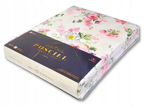 Komplet Pościeli 160x200 cm Bawełniany w Kwiaty Polska 100% Bawełna wz124 na Arena.pl