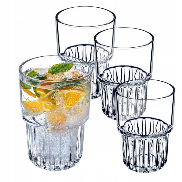 4x KADAX Szklanki Do Napojów Zimnych 320ml Zestaw Szklanek zdjęcie 1