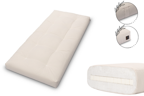 Materac 90x200 z lateksem - Pascall Futon Medium Latex - Ecru na Arena.pl