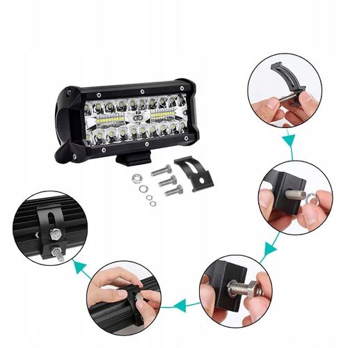 Lampa Robocza LED BAR 120W Halogen Reflektor Naświetlacz Do Ciągnika Mocny na Arena.pl