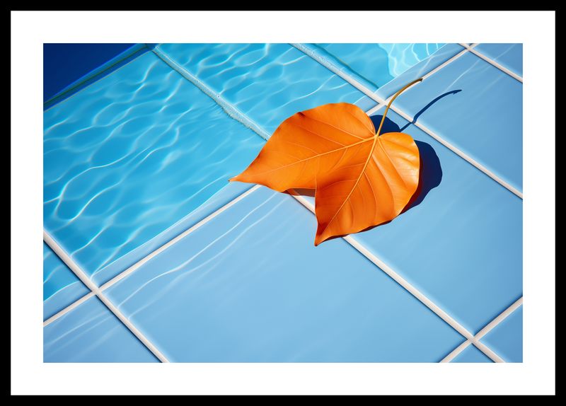 Plakat 45x30cm Liść przy Wodzie zdjęcie 3