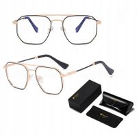 PILOTKI Okulary Zerówki do KOMPUTERA Blue Light UV OPRAWKI Flexy UNISEX
