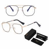 PILOTKI Okulary Zerówki do KOMPUTERA Blue Light UV OPRAWKI Flexy UNISEX