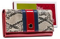 elegancki portfel damski z wężowym wzorem - peterson