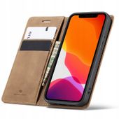 ETUI Z KLAPKĄ DO IPHONE 12 PRO MAX SKÓRZANE PORTFEL CASE ZAMYKANE + SZKŁO